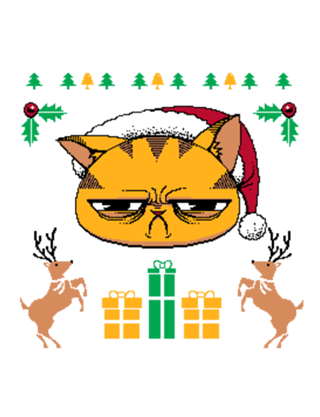 Ugly Holiday Sweater Cat