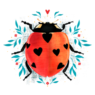 Joaninha floral