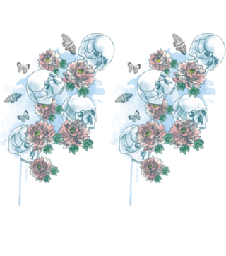 Caveira e Flores