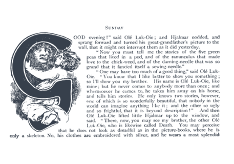 Sandman, página de livro