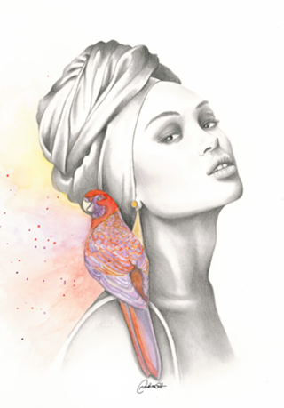 Bird Turbant Girl