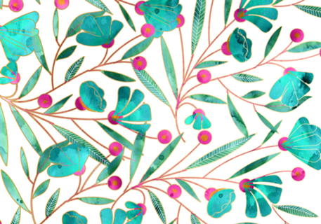 Turquoise Floral