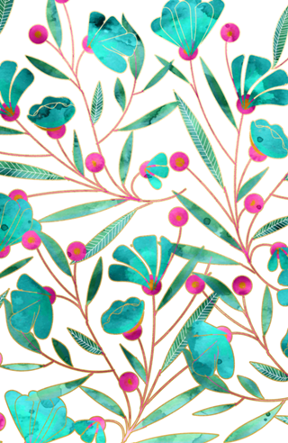 Turquoise Floral