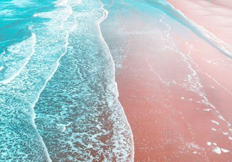 Sea Blue and Rose Gold