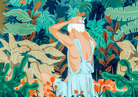 Backyard | Jungle Tropical Nature Painting