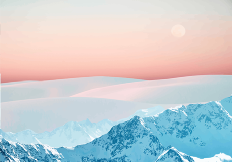 Snow & Blush Horizon