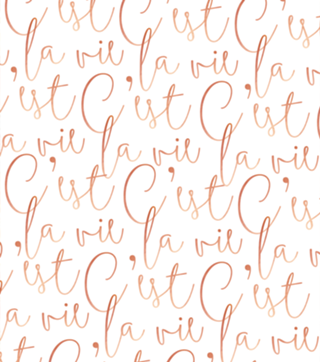 C'est la vie Rose Gold | Motivational Typography