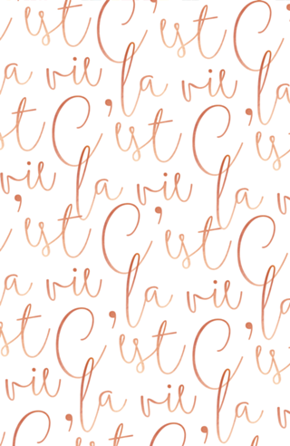 C'est la vie Rose Gold | Motivational Typography