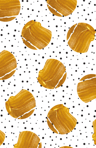 Stay Gold | Abstract Geometric Painting | Polka