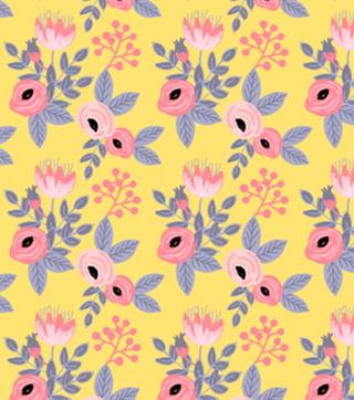 Padrão floral amarelo