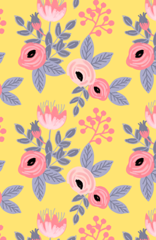 Padrão floral amarelo
