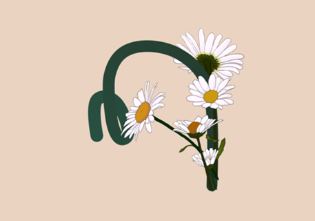 Monograma Floral M