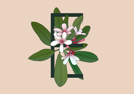 Monograma Floral E