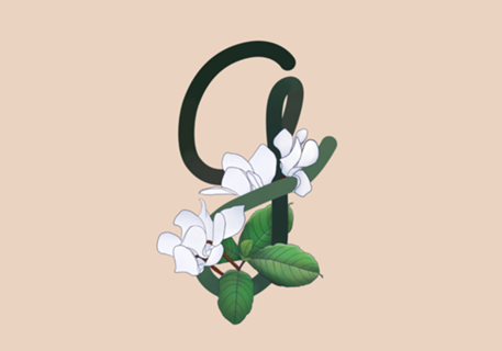 Monograma Floral G (versão 2)