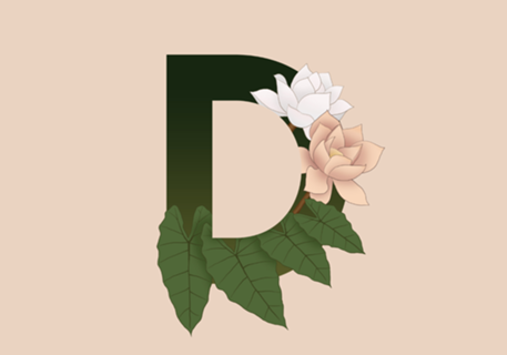 Monograma Floral D
