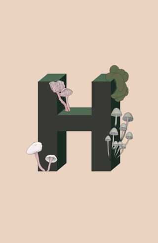 Monograma Floral H