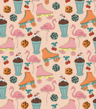 Patins e flamingo