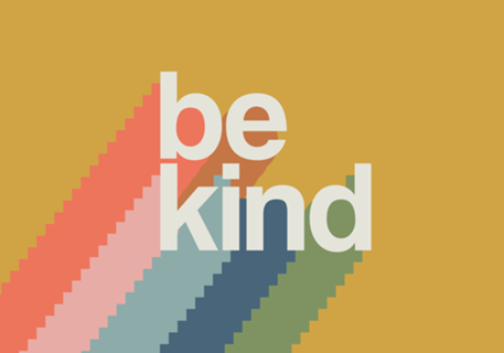 Be kind rainbow - mustard