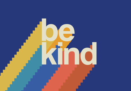Be kind rainbow - blue