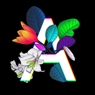 Monograma Floral A neon