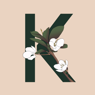 Monograma Floral K