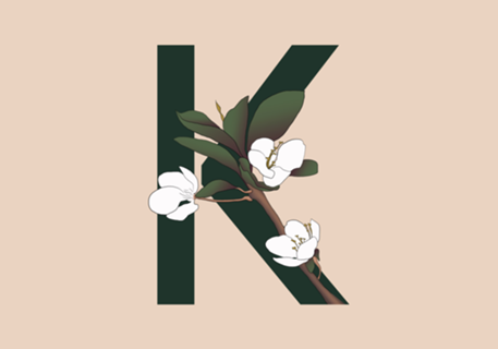 Monograma Floral K