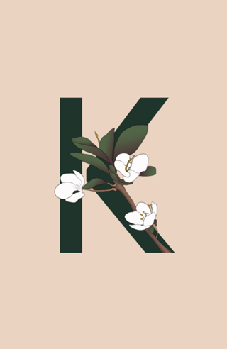 Monograma Floral K