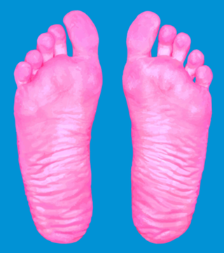 Sola de pé Azul e Rosa