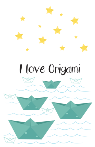 Origami Night Ocean