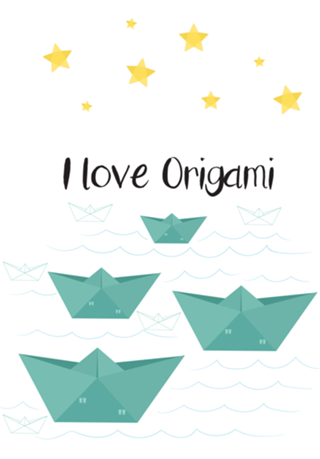Origami Night Ocean
