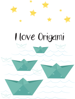 Origami Night Ocean