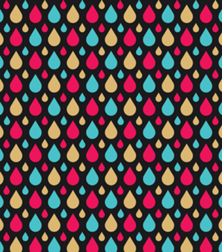Gotas de amor, paz e prosperidade (fundo preto)