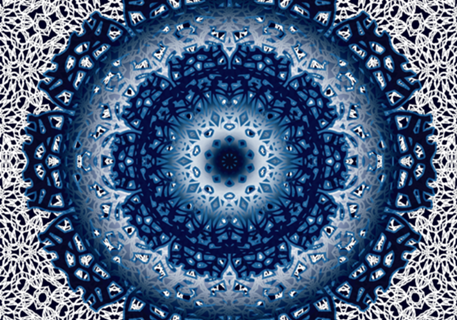 Ombre' Crochet Mandala Blue