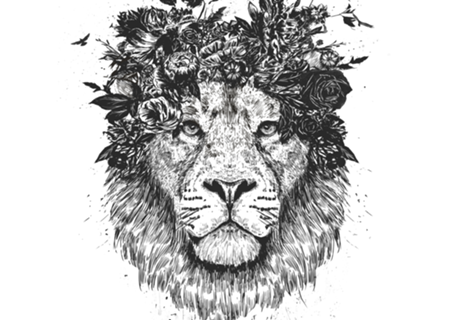 Floral lion