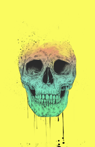 Pop art skull