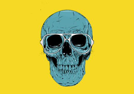 Blue skull
