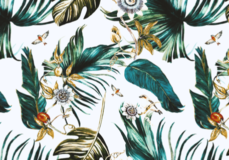 Exotic watercolor nature