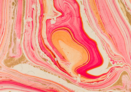 Pink and gold marbled paper