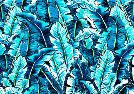 Watercolor banana palm leaf 