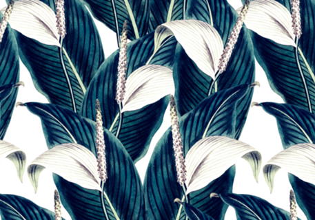 Bluish floral botanical 0I