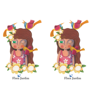 SÉRIE FLORA JARDIM - Menina e os Pássaros-Branco