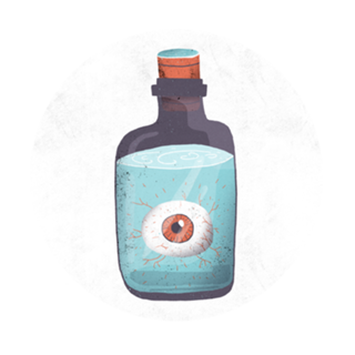 Eye in a bottle
