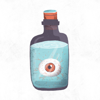 Eye in a bottle