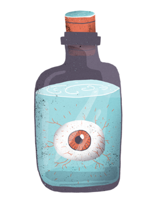 Eye in a bottle