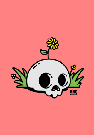 Caveira Flor