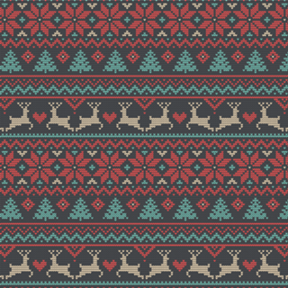 Tricot Natalino - Multicolorido
