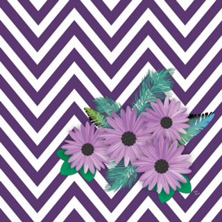 Chevron Floral Violeta
