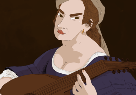Artemisia gentileschi as a lute player