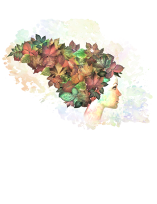 Autumn leaves of red and gold