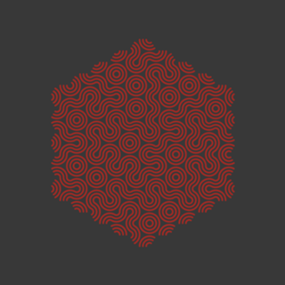 Hex truchet maze